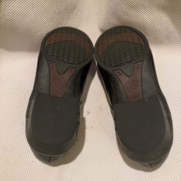 Ariat Women's Cap Toe Slip On Black Leather Flats - Picture 6 of 7